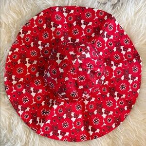Sage & Emily Red Floral Wide-Brim Sun Hat